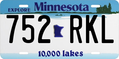 MN license plate 752RKL