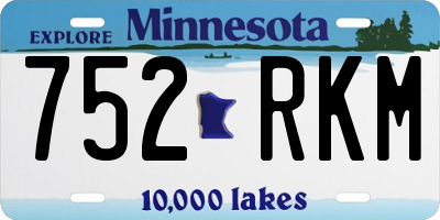 MN license plate 752RKM