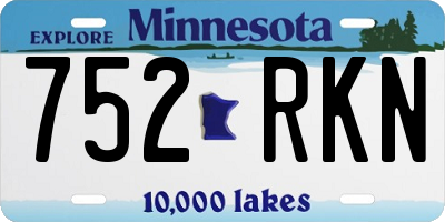 MN license plate 752RKN