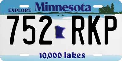 MN license plate 752RKP
