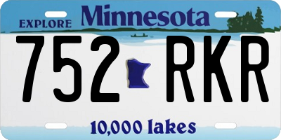 MN license plate 752RKR