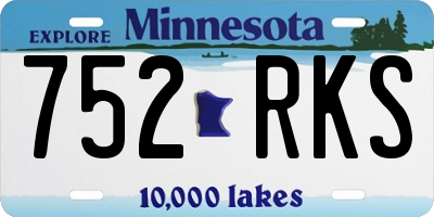 MN license plate 752RKS