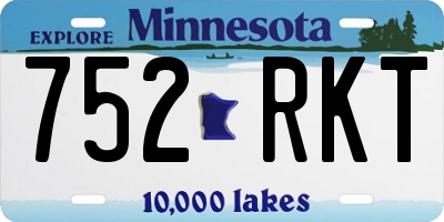 MN license plate 752RKT
