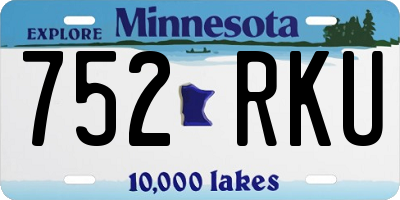 MN license plate 752RKU
