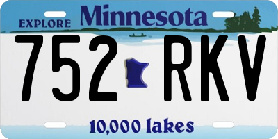 MN license plate 752RKV