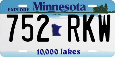 MN license plate 752RKW