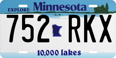 MN license plate 752RKX