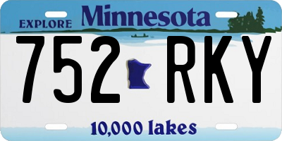 MN license plate 752RKY