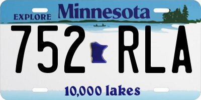 MN license plate 752RLA