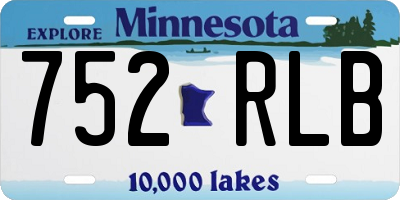 MN license plate 752RLB