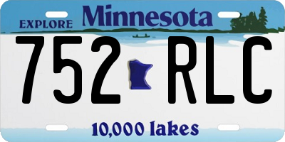 MN license plate 752RLC