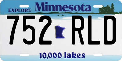 MN license plate 752RLD
