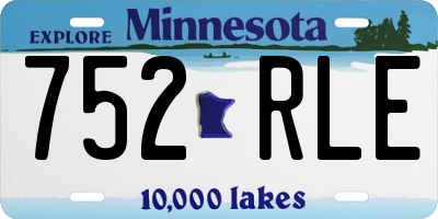MN license plate 752RLE