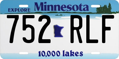 MN license plate 752RLF