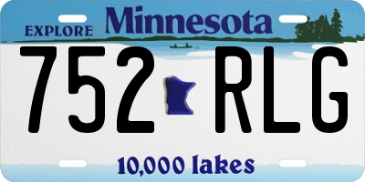 MN license plate 752RLG
