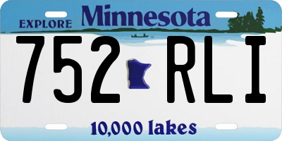 MN license plate 752RLI