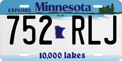 MN license plate 752RLJ