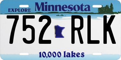 MN license plate 752RLK
