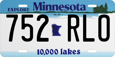 MN license plate 752RLO