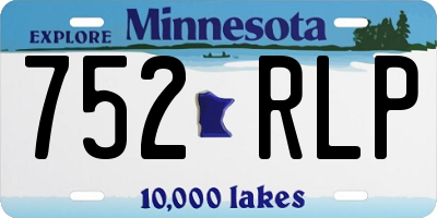 MN license plate 752RLP