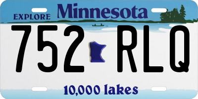 MN license plate 752RLQ