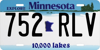 MN license plate 752RLV