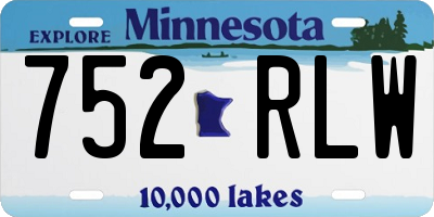 MN license plate 752RLW
