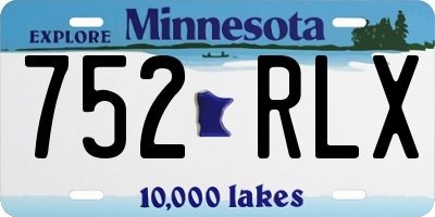MN license plate 752RLX
