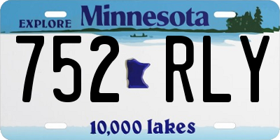 MN license plate 752RLY