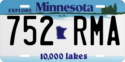 MN license plate 752RMA