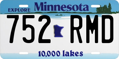 MN license plate 752RMD
