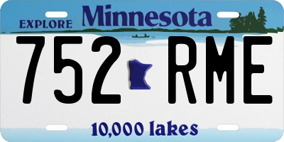 MN license plate 752RME