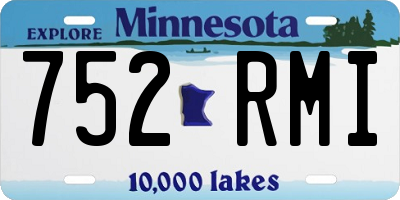 MN license plate 752RMI