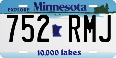 MN license plate 752RMJ