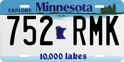 MN license plate 752RMK