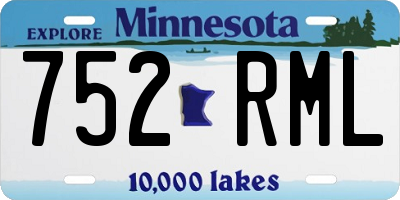 MN license plate 752RML