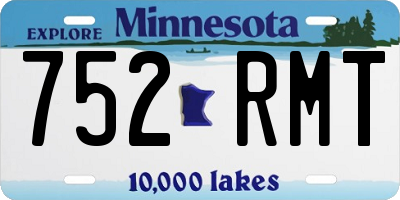 MN license plate 752RMT