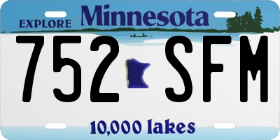 MN license plate 752SFM