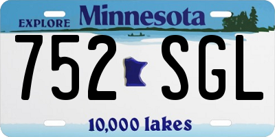MN license plate 752SGL