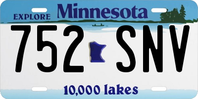 MN license plate 752SNV