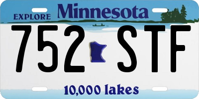 MN license plate 752STF