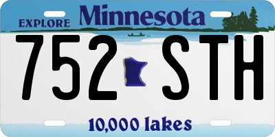 MN license plate 752STH