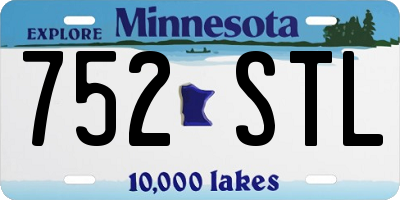 MN license plate 752STL
