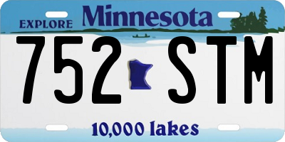 MN license plate 752STM