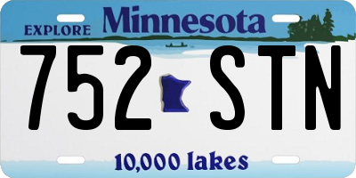 MN license plate 752STN
