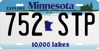 MN license plate 752STP