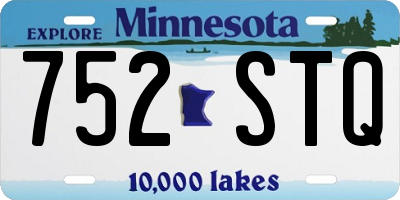 MN license plate 752STQ