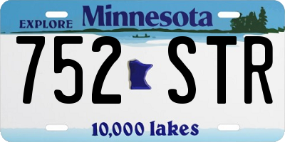 MN license plate 752STR