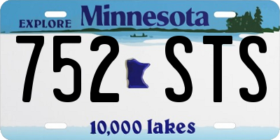 MN license plate 752STS