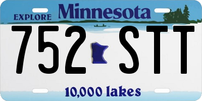 MN license plate 752STT